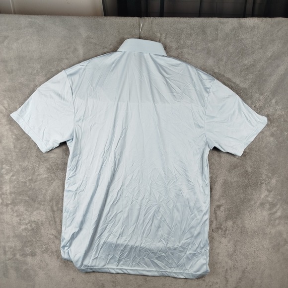 NWOT Collars and Co Collar Polo Golf Shirt Mens Large Light Blue Solid Flat - Picture 3 of 11